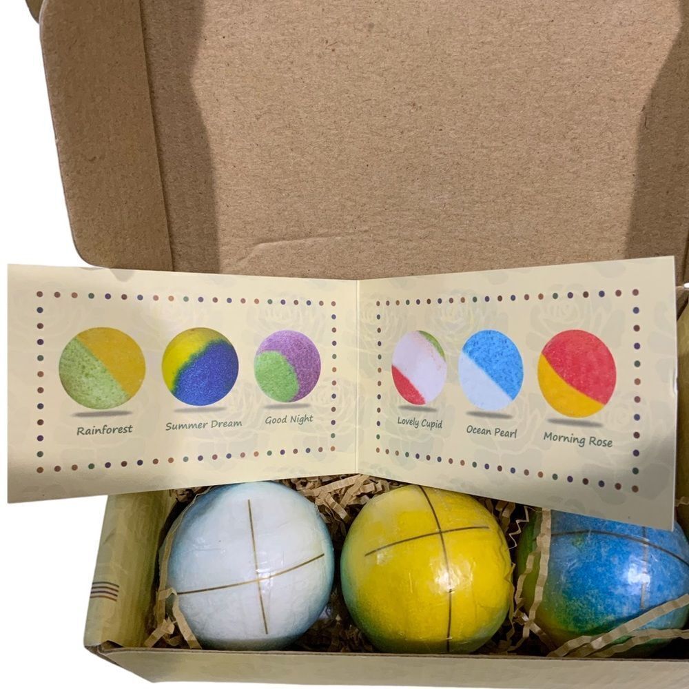 INTEYE Natural Essential Oil Bath Bombs Set of 6 NIB Gift Giving - Picture 3 of 7